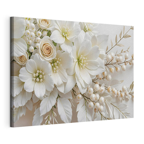 Elegante bouquet di delicati fiori bianchi