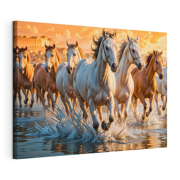 Quadri Un gruppo di cavalli che galoppa nell'acqua (COD: s41740) Quadri Quadri Un gruppo di cavalli che galoppa nell'acqua (COD: s41740)