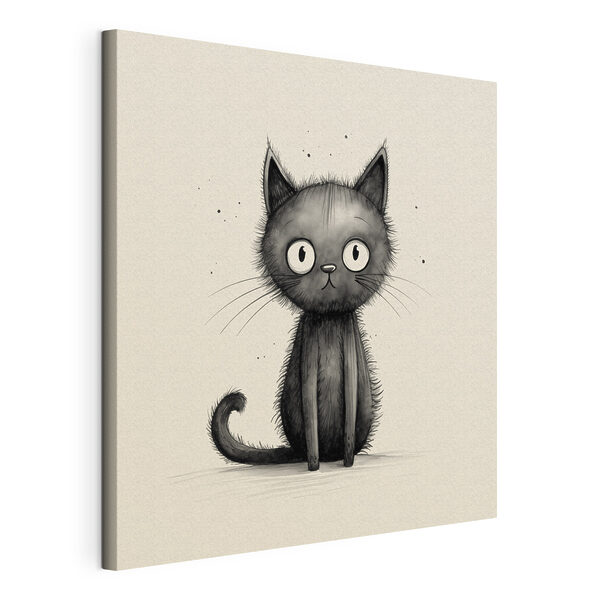 Black cat with big eyes Black cat with big eyes