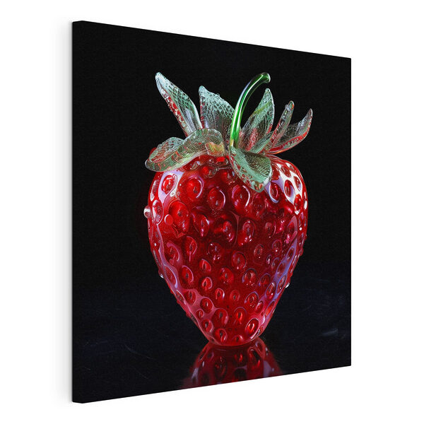 Quadri Fragola di vetro con il picciolo verde