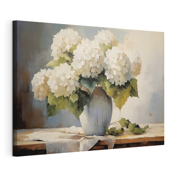 Quadri Dipinto raffigurante fiori bianchi in un vaso (COD: s41761) Quadri Quadri Dipinto raffigurante fiori bianchi in un vaso (COD: s41761)
