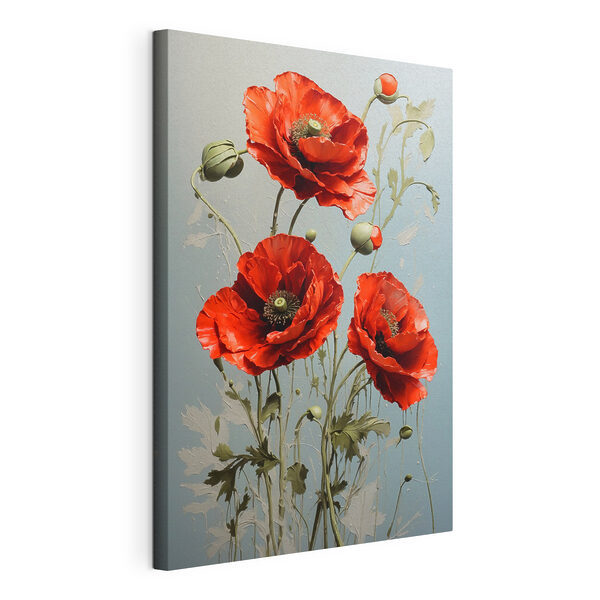 Papaveri di un rosso vivace in fiore Quadri Papaveri di un rosso vivace in fiore