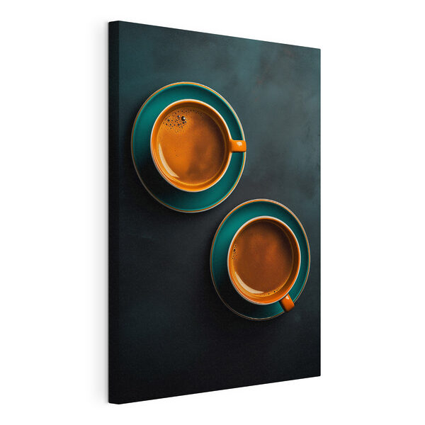 Quadri Due tazze di caffè con i piattini (COD: s42190) Quadri Quadri Due tazze di caffè con i piattini (COD: s42190)