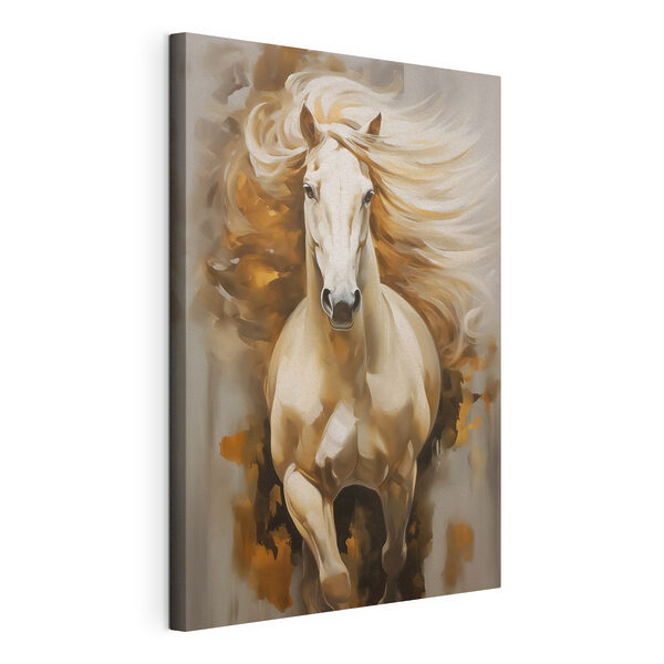 Canvas print Painting of a horse with a long mane Quadri Canvas print Painting of a horse with a long mane