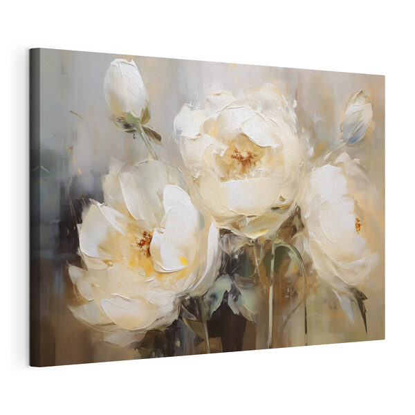 Quadri Dipinto di fiori bianchi
