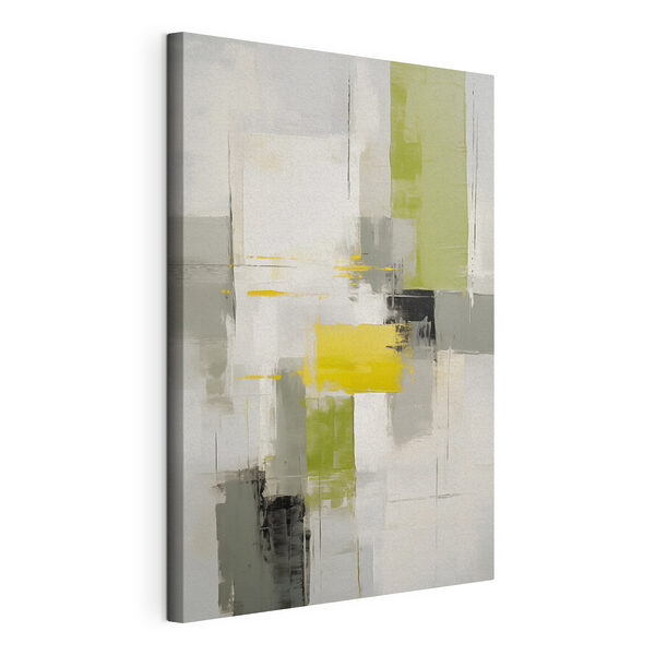 Dipinto in stile artistico grigio e giallo Quadri Dipinto in stile artistico grigio e giallo