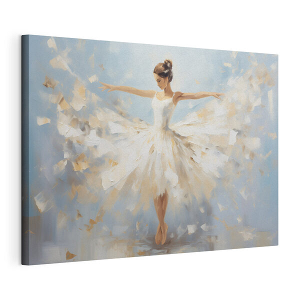 Dipinto raffigurante una donna in abito bianco Quadri Dipinto raffigurante una donna in abito bianco
