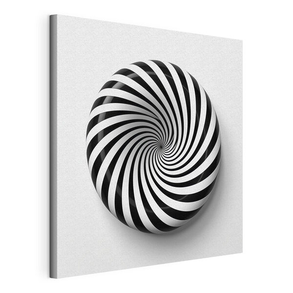 Oggetto bianco e nero a forma di spirale Quadri Oggetto bianco e nero a forma di spirale