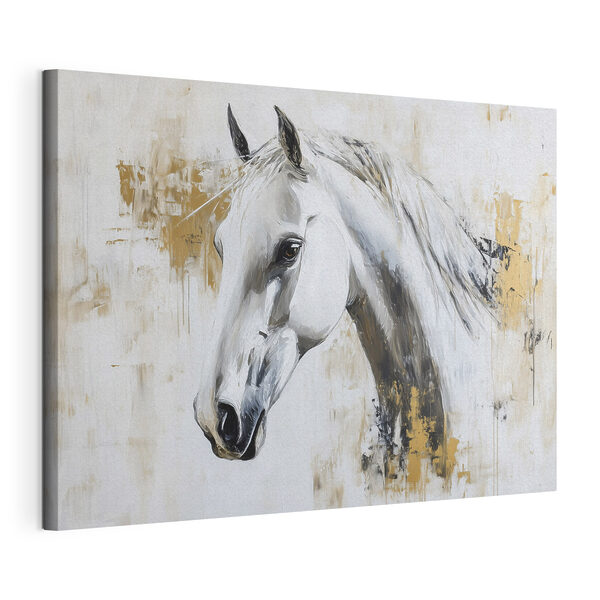 Dipinto raffigurante un cavallo bianco Quadri Dipinto raffigurante un cavallo bianco