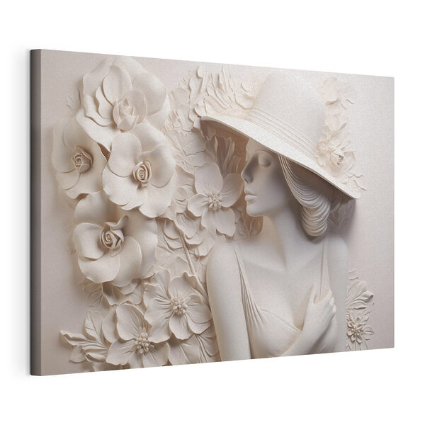 Statua di una donna con un cappello Quadri Statua di una donna con un cappello
