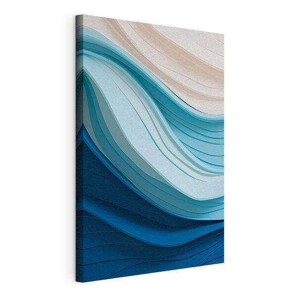 Quadri Linee ondulate blu e bianche