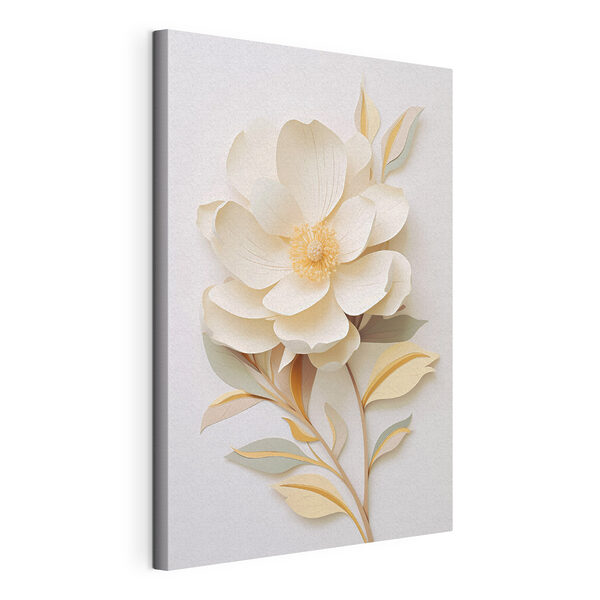 Fiore di carta con foglie Quadri Fiore di carta con foglie