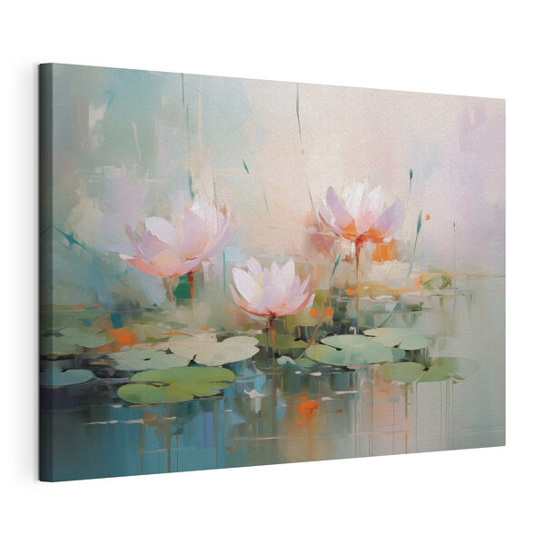 Quadri Dipinto di fiori sull'acqua