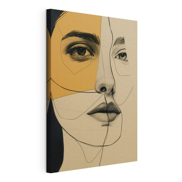 Quadri Disegno del volto di una donna