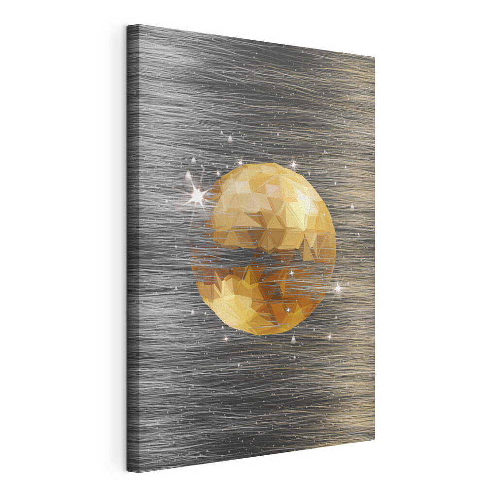 Geometric orb in swirling background