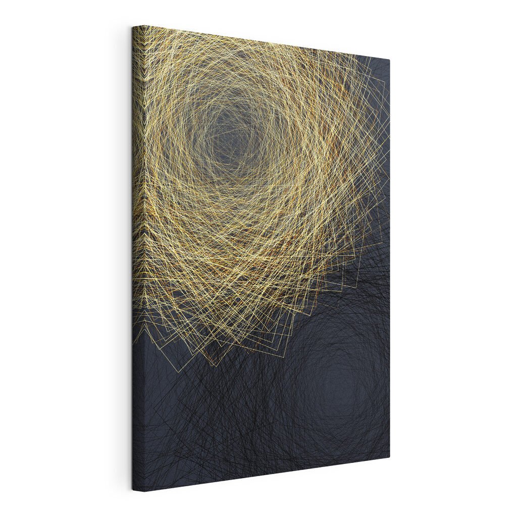 A yellow lines in a circle