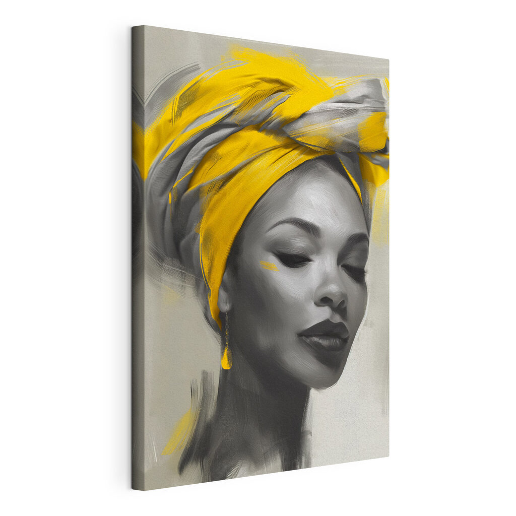 A woman with a yellow turban