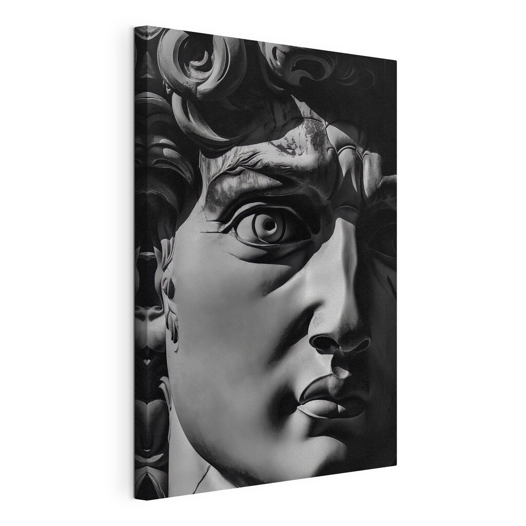 A statue of a man's face