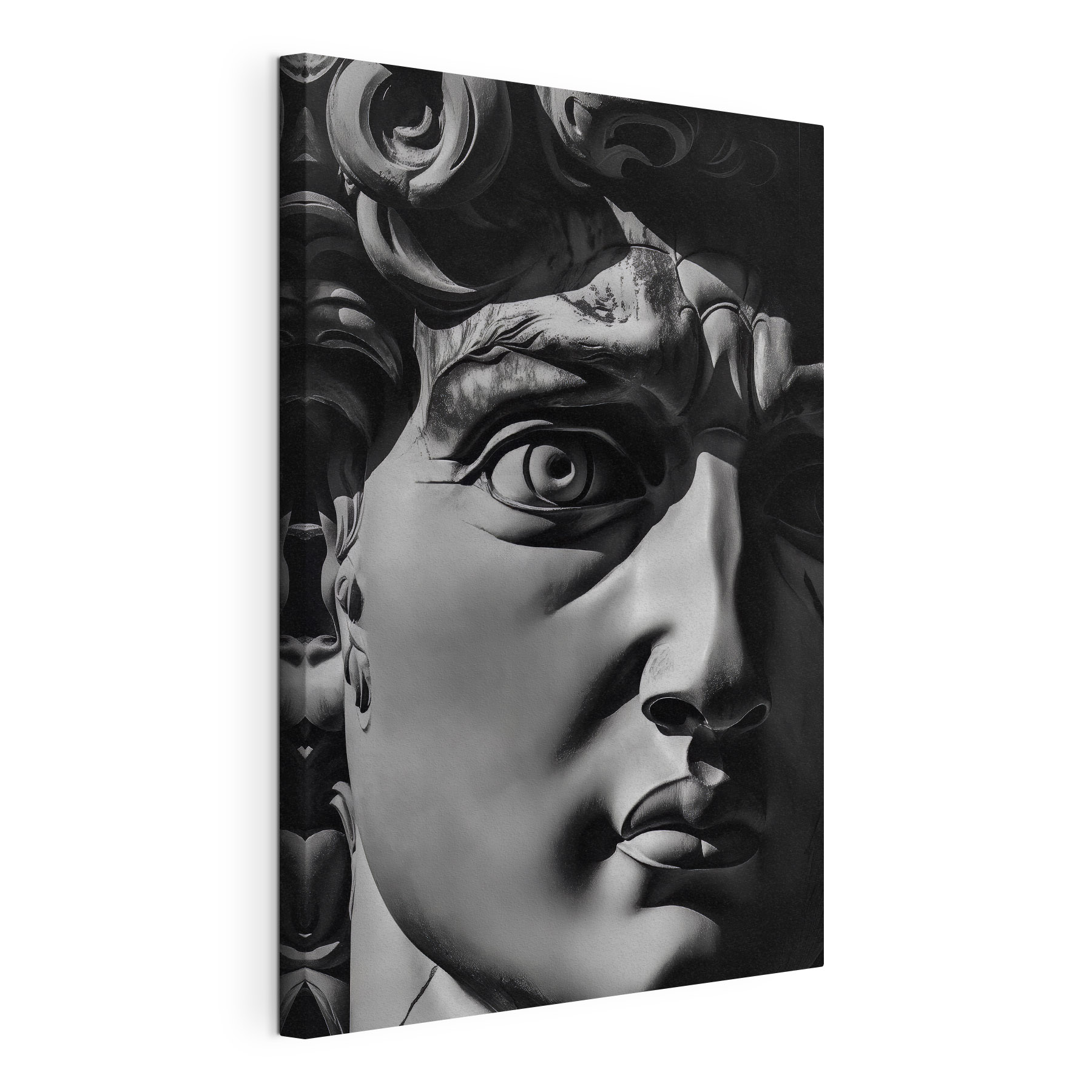 A statue of a man's face