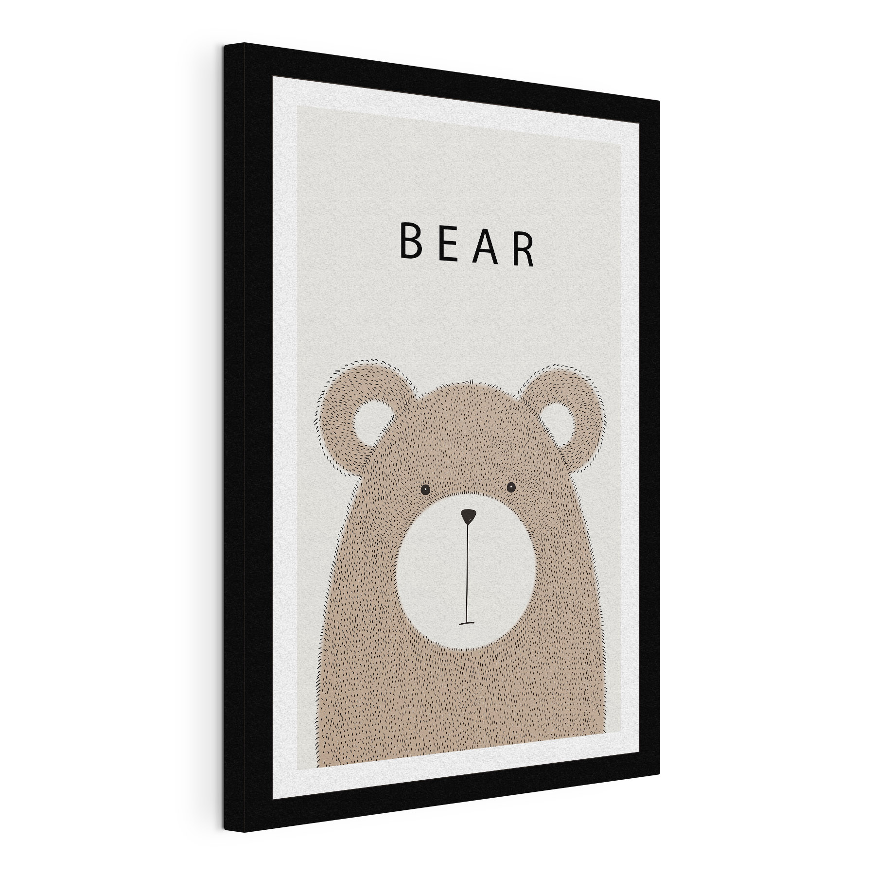 A bear with black text A bear with black text