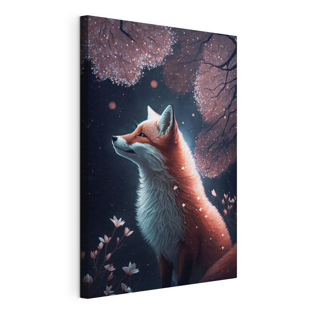 Fox looking up at the sky Fox looking up at the sky