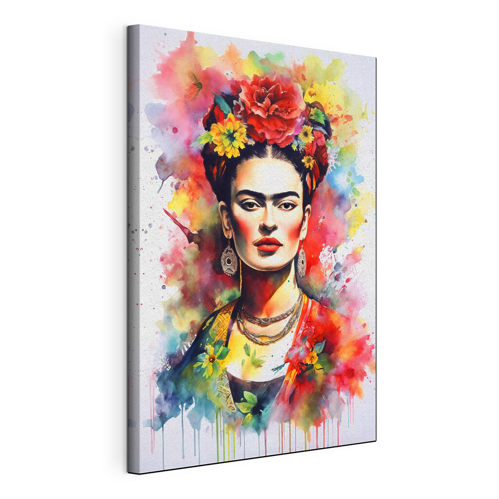 A painting of a woman with flowers in her hair A painting of a woman with flowers in her hair