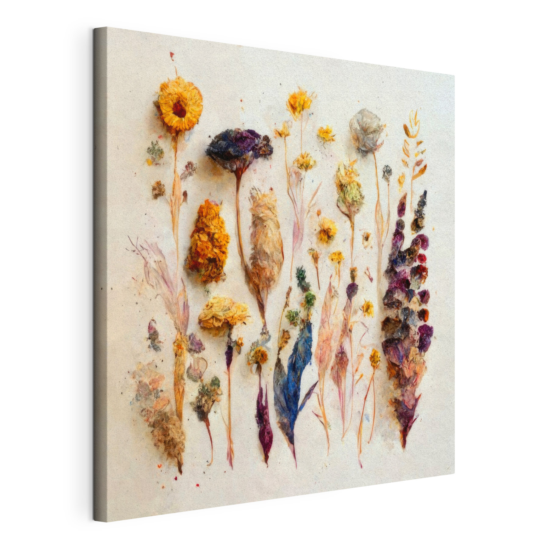 A group of dried flowers