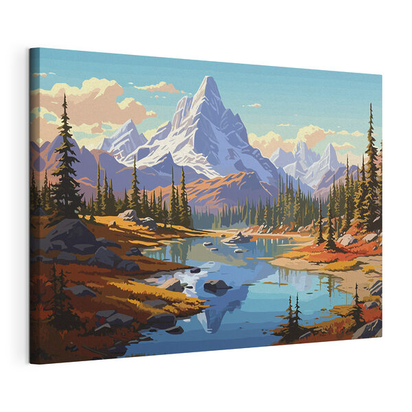 Quadri Un fiume con alberi e montagne sullo sfondo (COD: s33951) Quadri Quadri Un fiume con alberi e montagne sullo sfondo (COD: s33951)