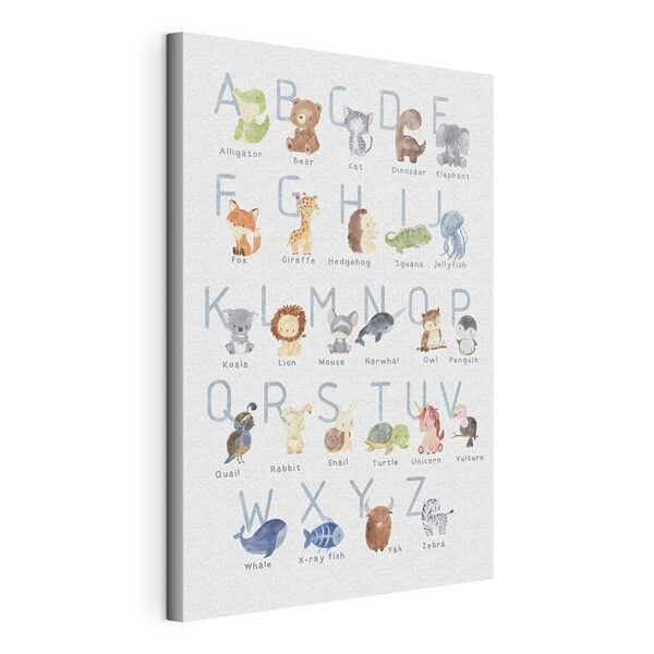 Quadri Un poster con animali e lettere