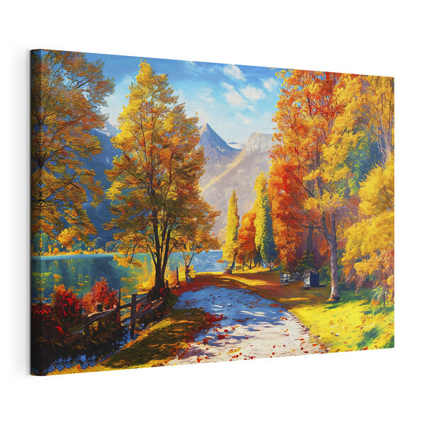 Quadri Un sentiero con alberi e montagne sullo sfondo (COD: s35375) Quadri Quadri Un sentiero con alberi e montagne sullo sfondo (COD: s35375)