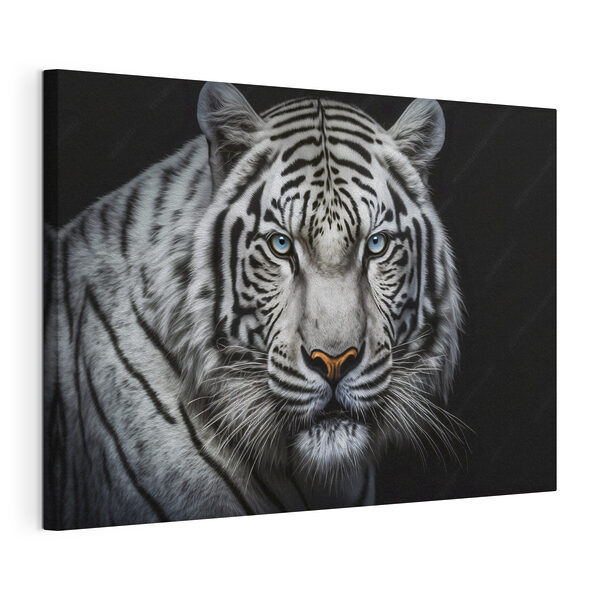 Quadri Una tigre bianca dagli occhi blu