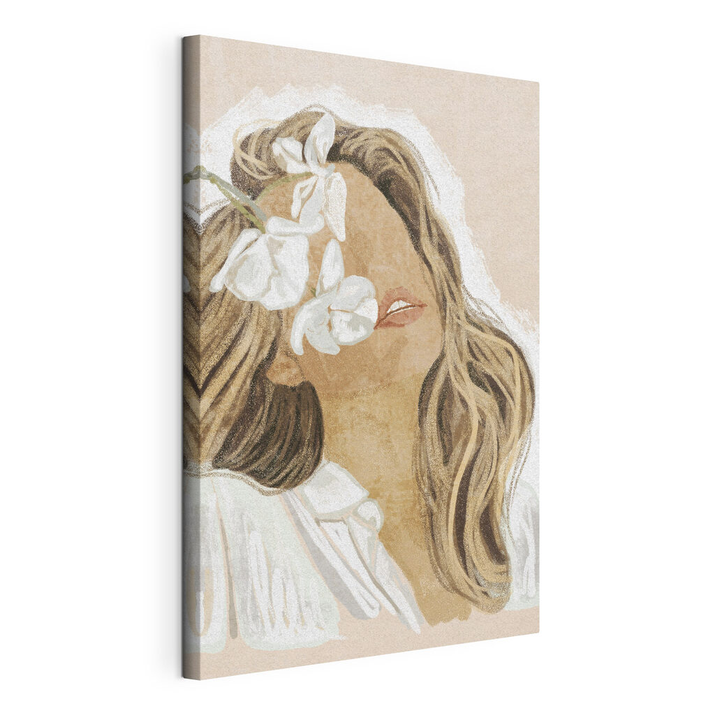 Woman with flowers in her hair Woman with flowers in her hair