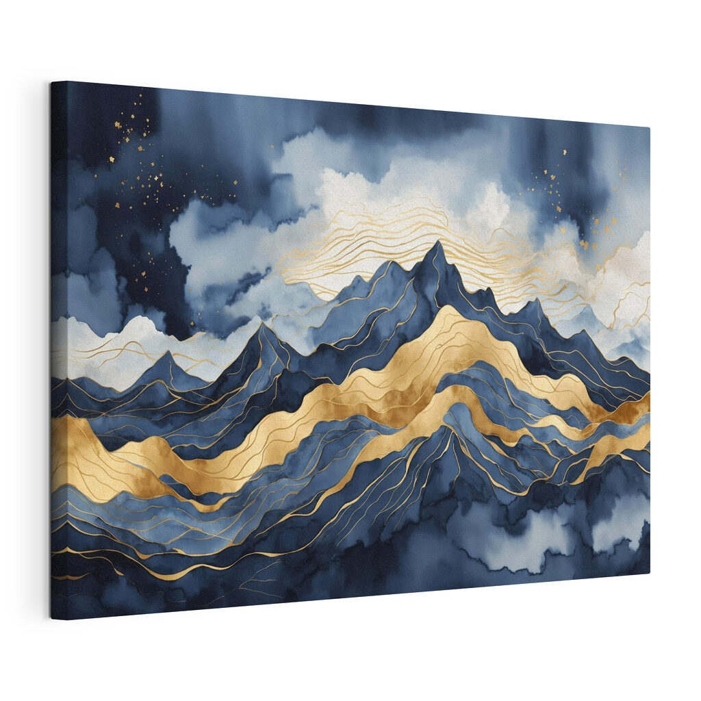 Majestic mountains beneath a cloudy sky Majestic mountains beneath a cloudy sky