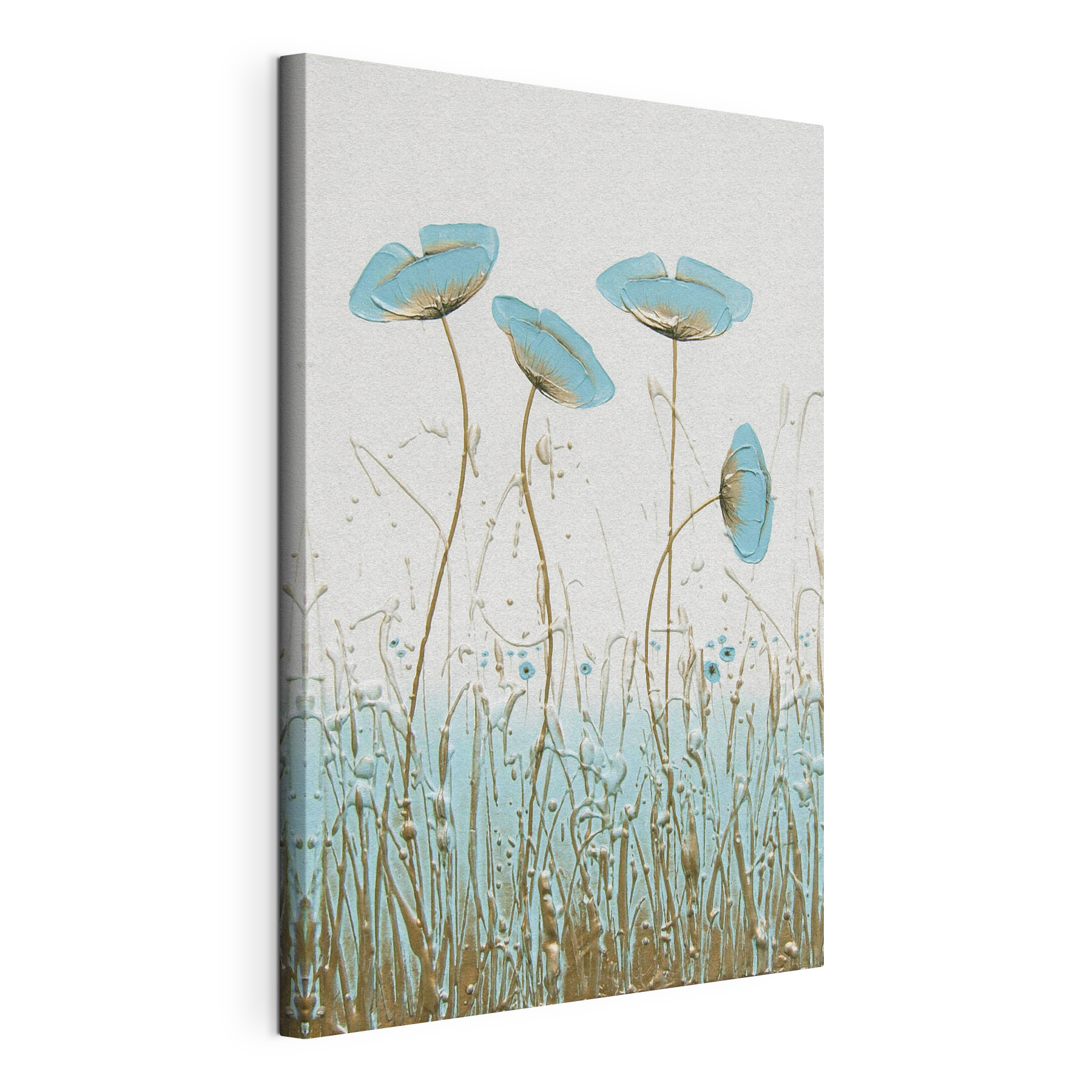 Painting of flowers in a field