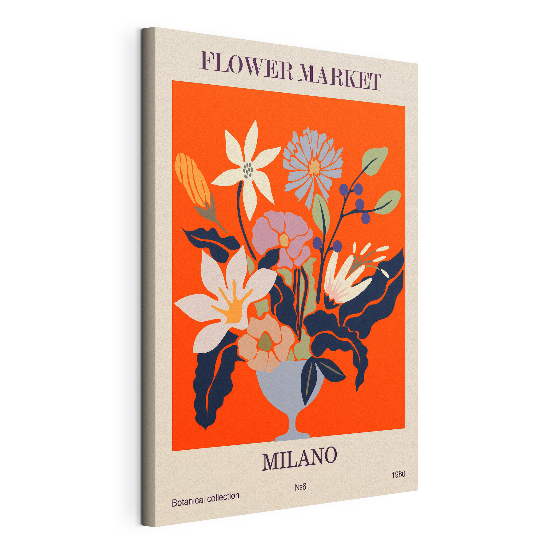 Painting of flowers in a vase Painting of flowers in a vase