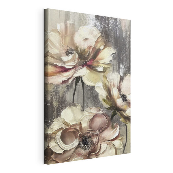 Quadri Quadri Un dipinto di fiori su sfondo grigio (COD: s35905)
