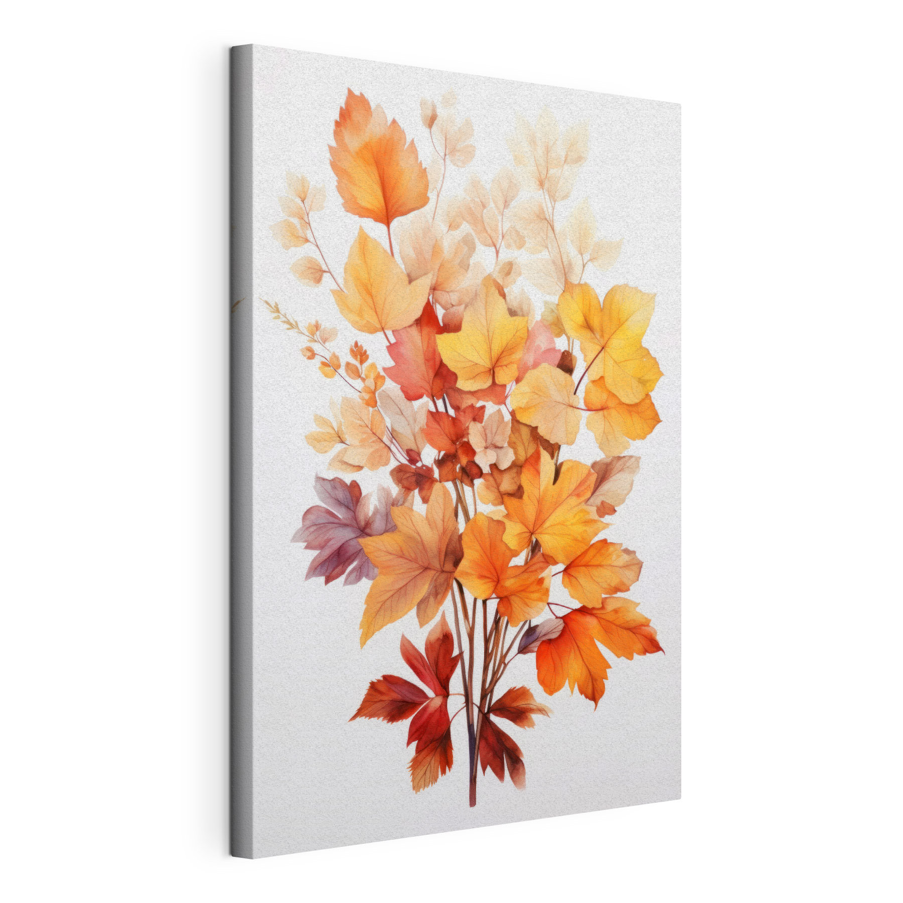 Watercolor painting of leaves