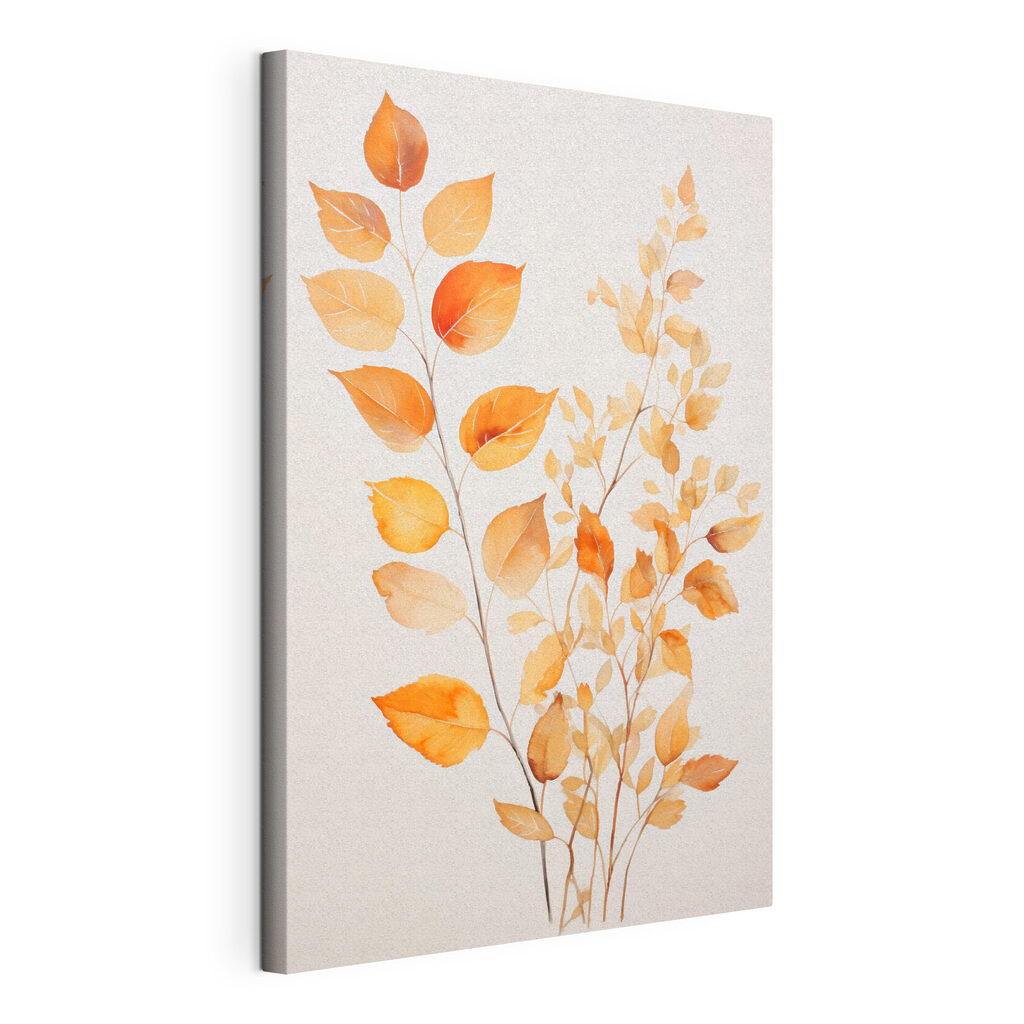 Painting of orange leaves