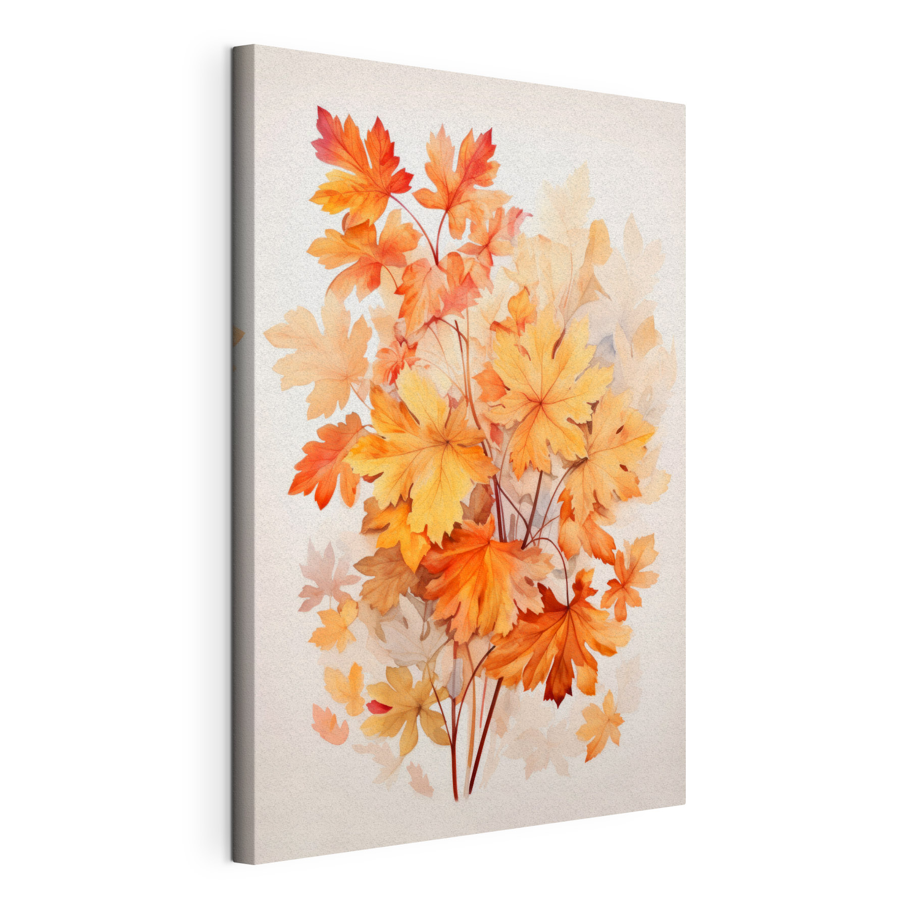 Painting of orange leaves Painting of orange leaves