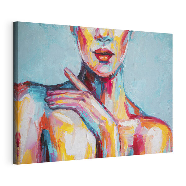 Quadri Dipinto raffigurante una donna con una mano sulla spalla (COD: s36033) Quadri Quadri Dipinto raffigurante una donna con una mano sulla spalla (COD: s36033)