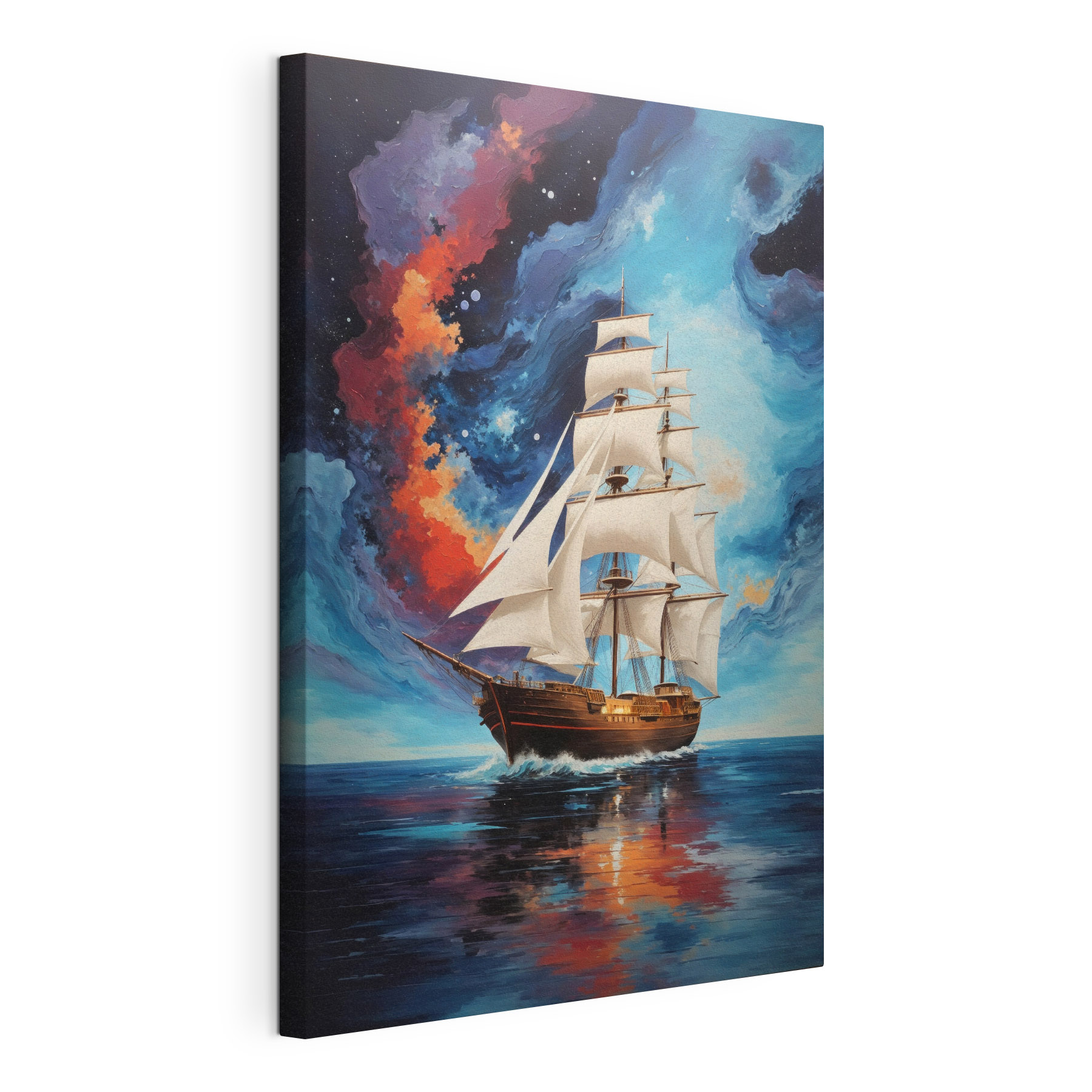 Painting of a ship in the water Painting of a ship in the water