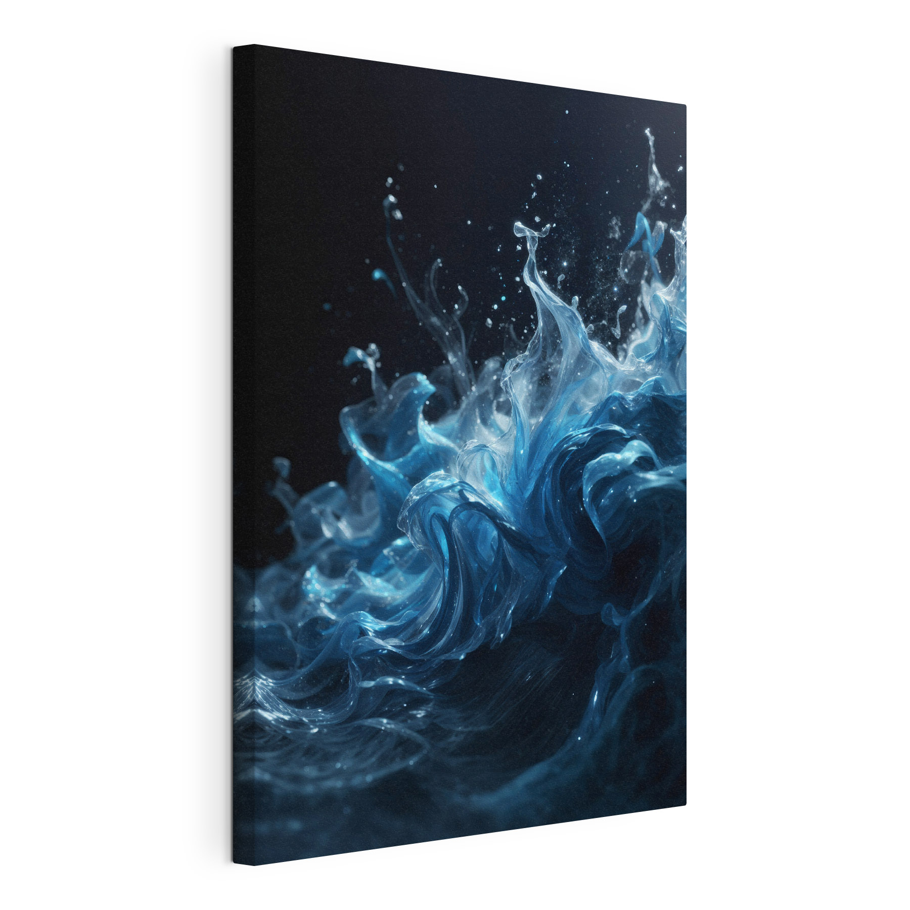 Blue liquid in the water