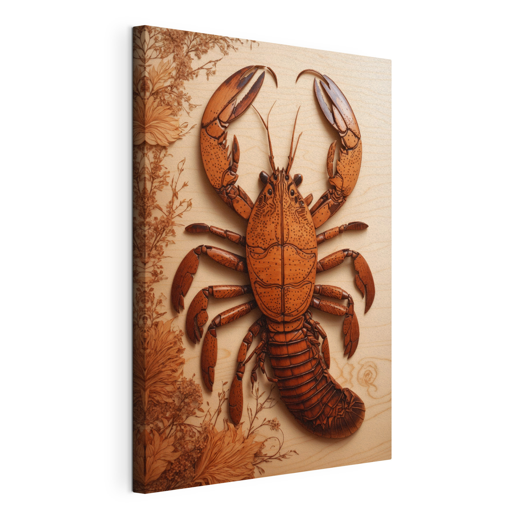 Lobster made out of wood