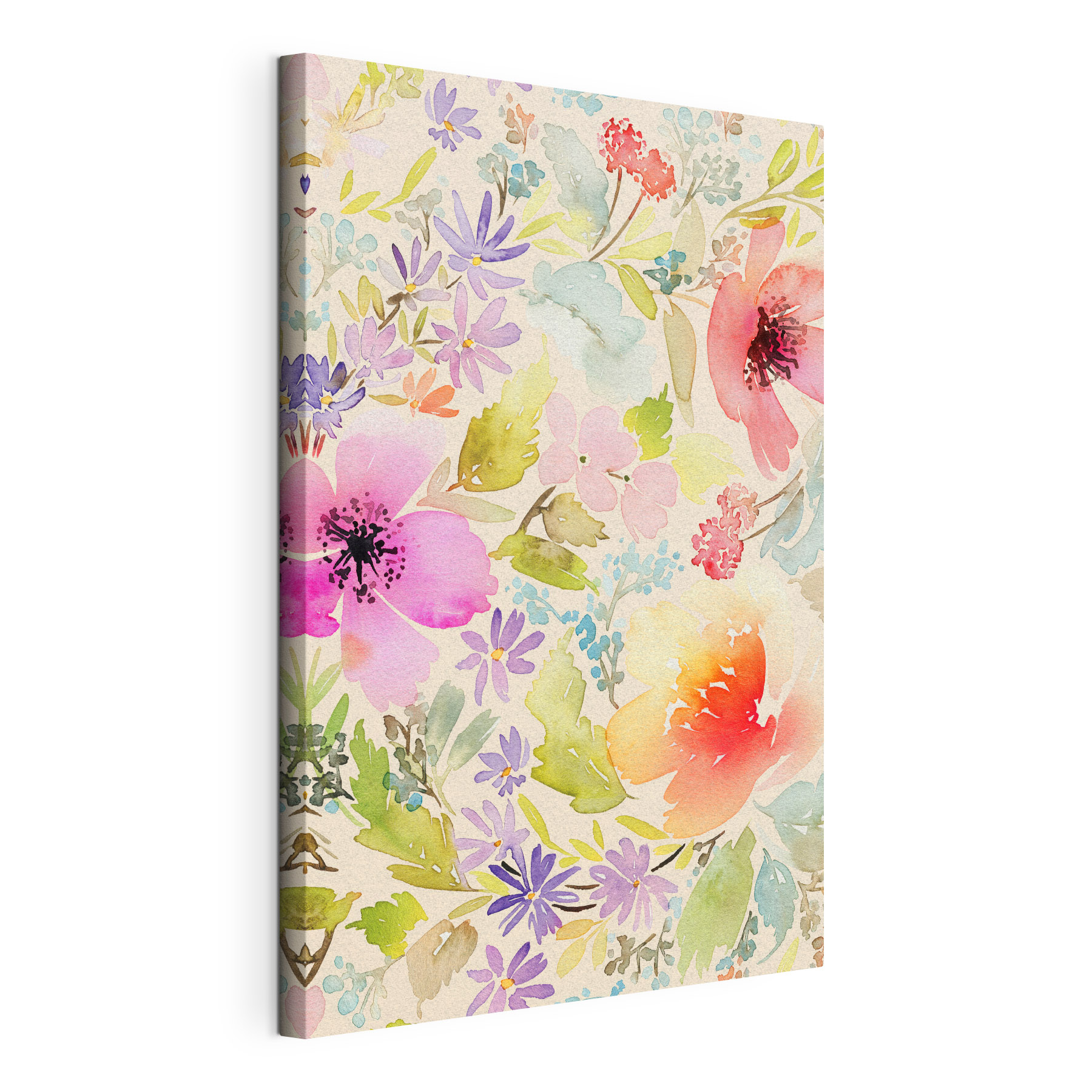 Watercolor painting of flowers