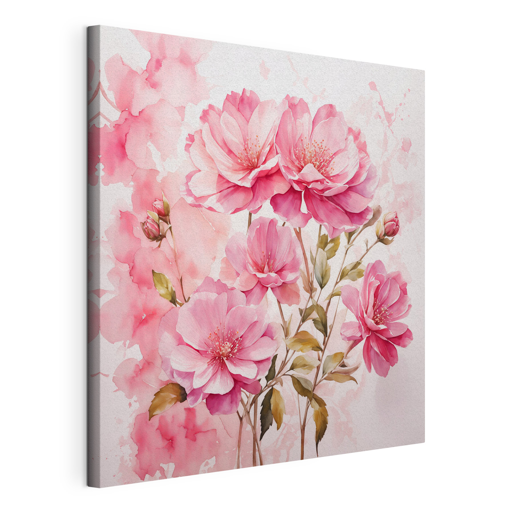 Painting of pink flowers Painting of pink flowers