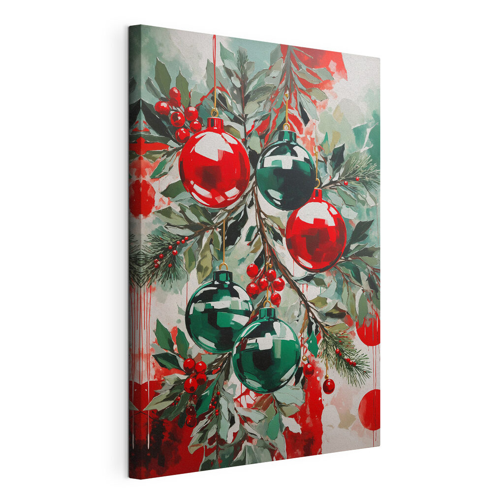 Painting of ornaments on a branch
