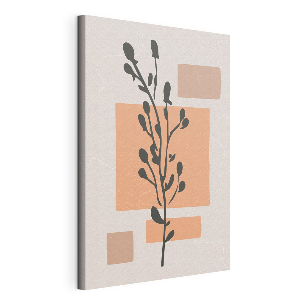 Plant with leaves and squares