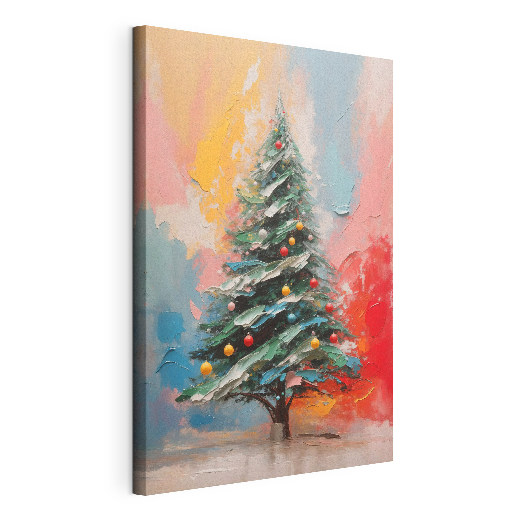 Painting of a christmas tree Painting of a christmas tree