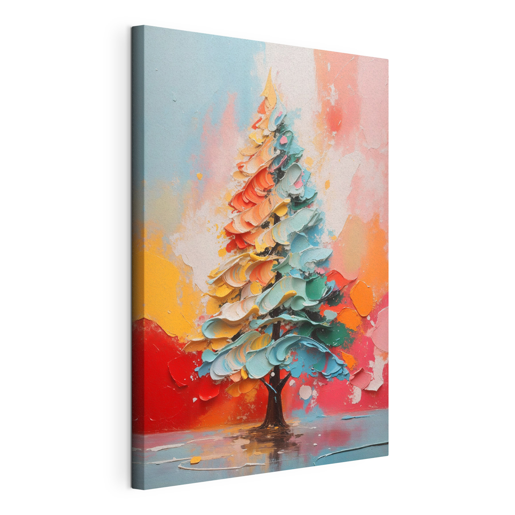 Painting of a tree with different colors Painting of a tree with different colors