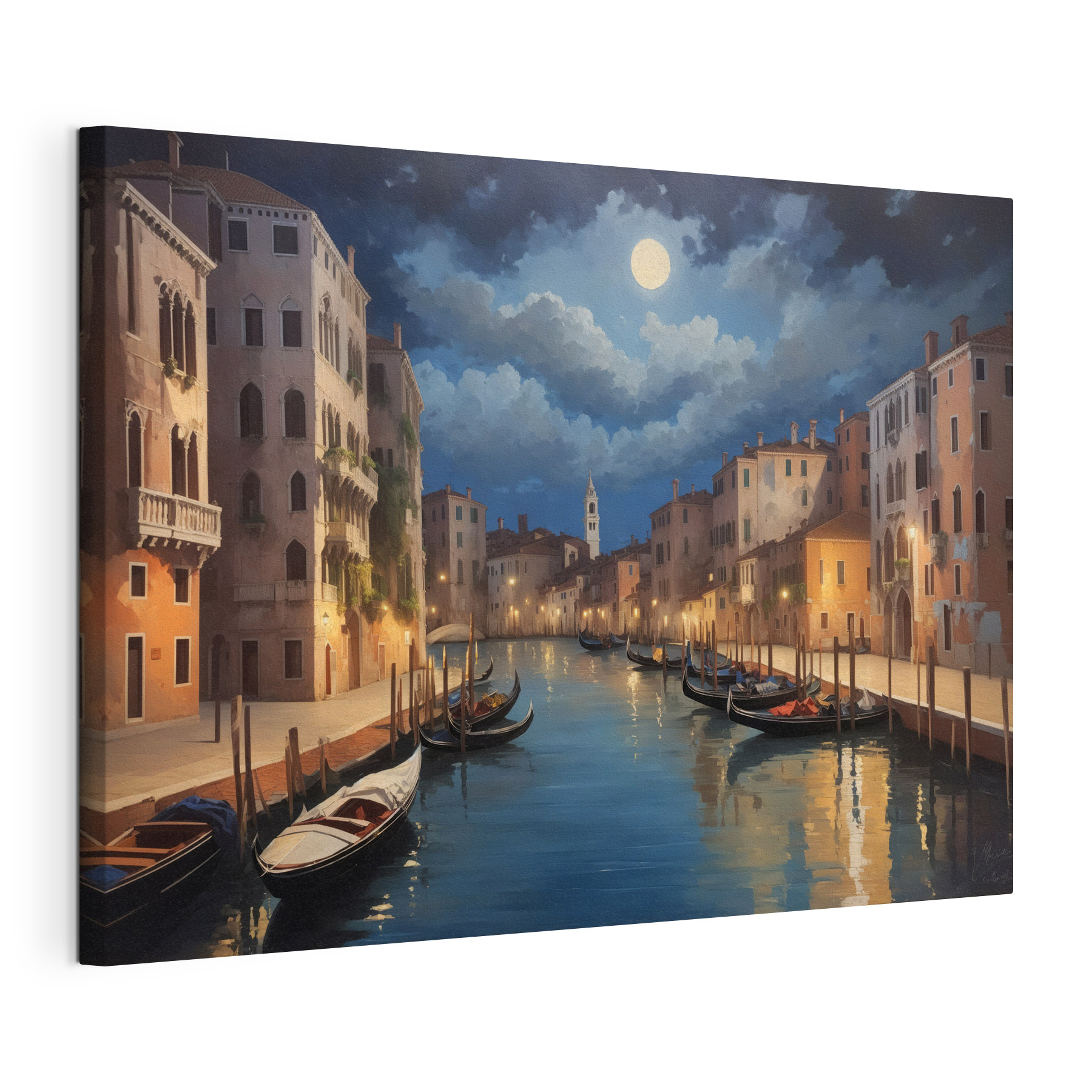 A water canal with boats and buildings in the background A water canal with boats and buildings in the background